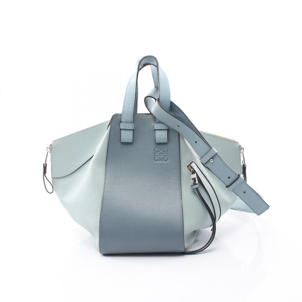 Loewe Hammock Top Handle Bag Leather Blue